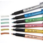 Caneta Cis Brush Tons Metálicos Ponta Pincel para Lettering ou Caligrafia - Marcador Artístico - Kit ou Unidade