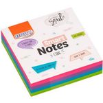 Bloco Adesivo BRW Cubo 200 Folhas - Neon, Vintage ou Soul - para Recado ou Anotações