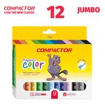 Canetinha Hidrográfica Compactor Neo Pen Color Jumbo - 36, 24, 12 ou 6 Cores - Tom Pastel
