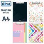 Prancheta Tilibra Decorada Fofa Happy Soho Zip Be Nice A4
