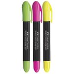 Marca Texto Gel Faber Castell Super Soft Extra Macio - Verde, Amarelo e Rosa - Kit ou unidade