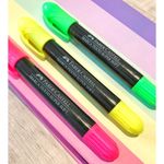 Marca Texto Gel Faber Castell Super Soft Extra Macio - Verde, Amarelo e Rosa - Kit ou unidade