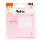 Bloco Notas Adesivas 3 em 1 BRW Fofo Gatinho, Coruja, Elefante, Girafa - Para Lembretes Recados