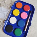 Aquarela Cis 12 ou 8 Cores com Pincel - Tom Pastel, Cores Metálicas e Tradicionais