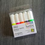 Mini Marca Texto Tilibra Lunix - Rosa, Amarelo, Roxo, Verde e Laranja  - Kit ou unidade