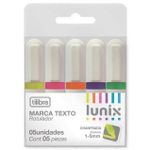 Mini Marca Texto Tilibra Lunix - Rosa, Amarelo, Roxo, Verde e Laranja  - Kit ou unidade