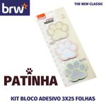 Kit Bloco de Notas Adesivas BRW - Preto, Kraft, Tons Pastel, Patinha de Gato e Coloridos