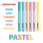 Kit Marca Texto Compactor Destaq Tons Pastel 6, 4, 3 ou 2 Cores