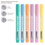 Kit Marca Texto Compactor Destaq Tons Pastel 6, 4, 3 ou 2 Cores