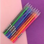 Caneta Cis Spiro Tradicional Ponta Agulha Ultra Fina 0.7mm Corpo Longo - Colorida Dourada e Prata - Original