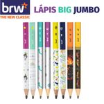 Kit Lápis BRW Big Jumbo Estampado - Unicórnio Dinossauro Sereia Carro - Magic Raptors Sea Xtreme