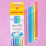 Kit Caneta Hidrográfica Compactor (Canetinhas) Neo Pen Tom Pastel Perfumada Mentos - 12 ou 6 cores