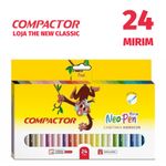 Mini Caneta Hidrográfica Compactor Neo Pen Mirim Canetinhas - 24, 12 ou 6 cores ou Haribo