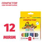 Mini Caneta Hidrográfica Compactor Neo Pen Mirim Canetinhas - 24, 12 ou 6 cores ou Haribo
