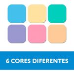 Bloco de Notas Adesivo Cis Move ou Trend - Tom Pastel Degradê - Kit 6 com 20 Folhas cada