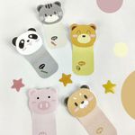Marcador de Página Adesivo BRW Decorado Fofo - Gatinho Pata Coruja Animais - 5 Blocos x 25 folhas