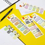 Marcador de Página Adesivo BRW Decorado Fofo - Gatinho Pata Coruja Animais - 5 Blocos x 25 folhas