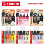 Kit Marca Texto Stabilo Boss 4 Cores - Neon - Tom Pastel - Novas Cores