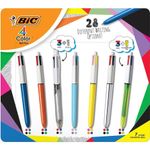 Caneta Bic Cristal 4 Cores em 1 - Pastel, Metálica, Emborrachado, Fluo, Solar, Madeira, Lapiseira