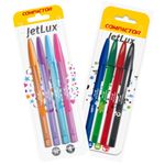 Kit Caneta Compactor JetLux Decorada Ponta Média 1.0mm - 8, 4, 3 ou 2 Cores