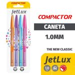 Kit Caneta Compactor JetLux Decorada Ponta Média 1.0mm - 8, 4, 3 ou 2 Cores