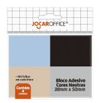 Bloco Jocar Office Notas Adesivas 400 Folhas Lembretes Cores Neon, Tom Pastel ou Cores Neutras