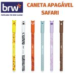Caneta Gel Apagável Fofa BRW Safari Animais Ponta Fina 0.7mm
