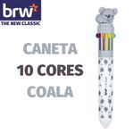 Caneta 10 Cores em 1 Fofa BRW Animals Ponta Fina 0.7mm - Panda, Raposa e Coala