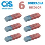 Borracha Bicolor Cis Escolar - para Lápis e Caneta