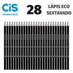 Kit Lápis Cis Eco Preto Sextavado Grafite HB N°2