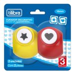 Perfurador Tilibra Decorativo Coração e Estrela 16mm