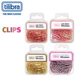 Clips Tilibra Dourado, Rosé, Rosa Pastel ou Pink Glitter - 28mm ou 38mm Clipes