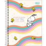 Caderno Colegial Snoopy Tilibra Capa Dura 10 Matérias - 160 Folhas Fofo
