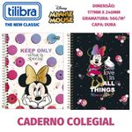 Caderno Colegial Tilibra Minnie Capa Dura - 10 ou 1 Matéria Fofo Disney