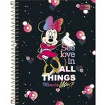 Caderno Colegial Tilibra Minnie Capa Dura - 10 ou 1 Matéria Fofo Disney