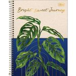Caderno Universitário Tilibra Naturalis 10 Matérias Ecológico Natureza Folhas Flores