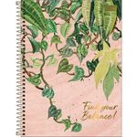 Caderno Universitário Tilibra Naturalis 10 Matérias Ecológico Natureza Folhas Flores