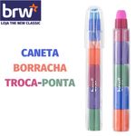 Caneta Borracha BRW Troca Ponta Colorida Fofa