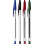 Kit 4 Caneta Bic Cristal Ponta Média 1.0mm