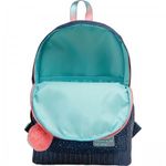 Mochila Tilibra Dots Academie - com Chaveiro de Pom Pom Escolar