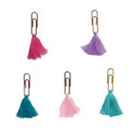 Clips Tilibra Franjinhas Tom Pastel Fofo Colorido