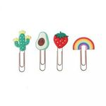 Clips Tilibra Decorado - Cacto - Arco-Íris - Abacate - Morango