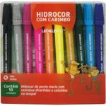 Estojo Canetinha + Carimbo Leo&Leo - 10 Cores Hidrográfica