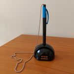 Caneta Fixa Azul com Corrente Newpen + Recarga