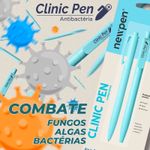 Kit 2 Caneta Antibacteriana Clinic Pen Newpen