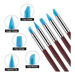 Kit 5 Pincel Modelador Silicone BRW - Ideal para Biscuit Escultura
