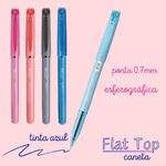 Kit 5 Caneta Jocar Office Flat Top Ponta Agulha Ultra Fina 0.7mm