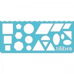 Kit 4 Régua Stencil Tilibra Tom Pastel - Números, Letras, Formas