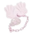 Mordedor Lolly Mãozinha com Prendedor Rosa
