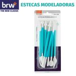 Kit 8 Estecas Modeladoras BRW para Artesanato e Confeitaria